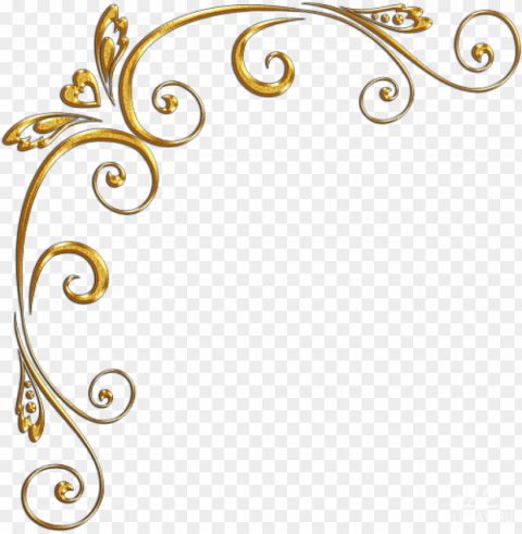 gold corner designs PNG images with no background assortment