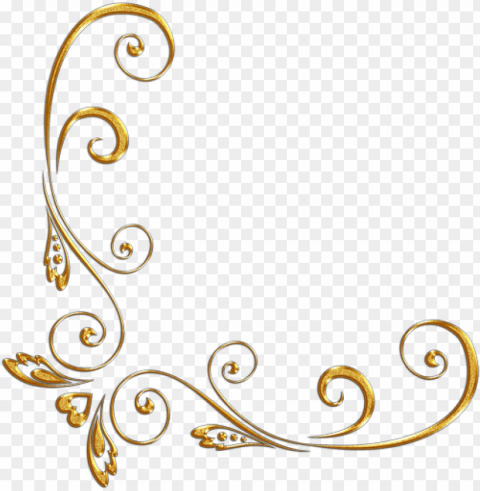 Gold Corner Designs PNG Images With No Background Comprehensive Set