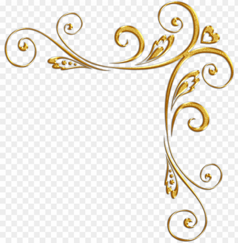Gold Corner PNG Graphics For Free