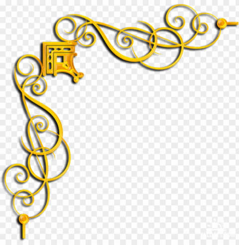 gold corner PNG graphics with alpha transparency broad collection