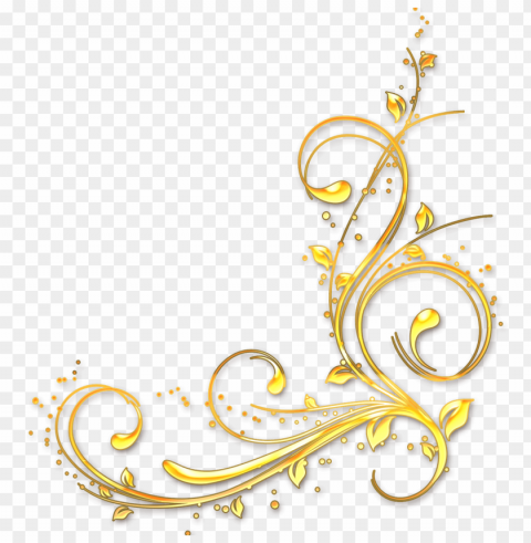 Gold Corner PNG Graphics With Clear Alpha Channel