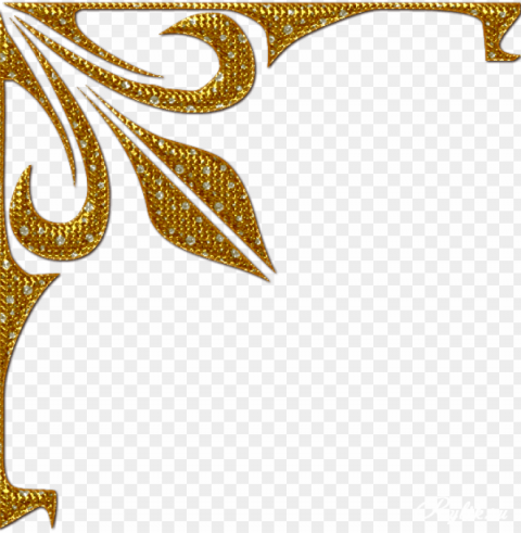 Gold Corner PNG Graphics With Transparency