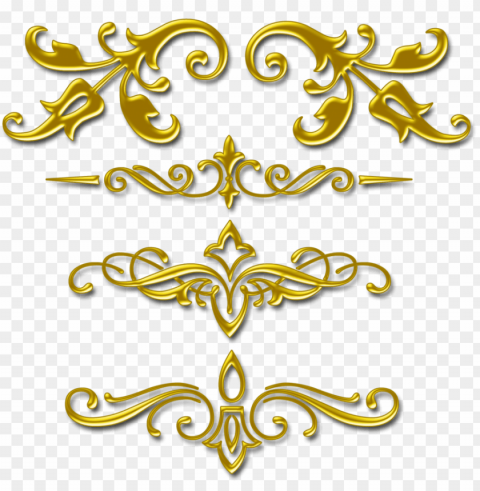 Gold Corner PNG Graphics With Transparent Backdrop