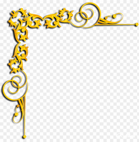 Gold Corner Clear PNG