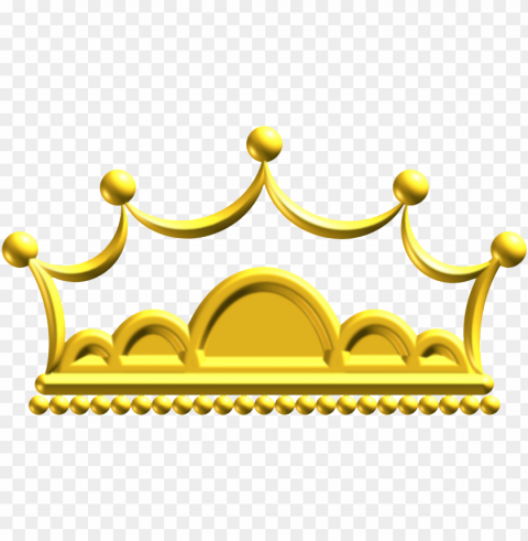Gold Crown Isolated Graphic In Transparent PNG Format