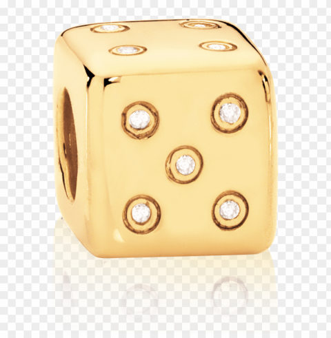 gold dice PNG for online use