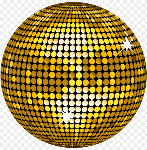 gold disco ball PNG images without restrictions