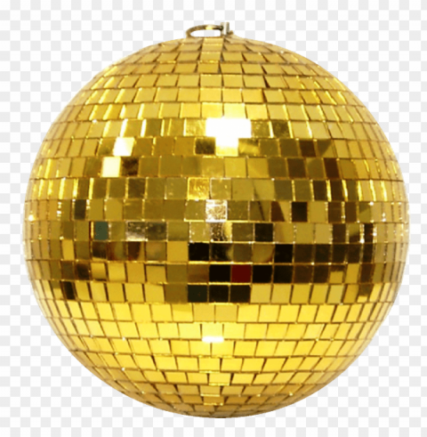 gold disco ball PNG Isolated Illustration with Clarity
