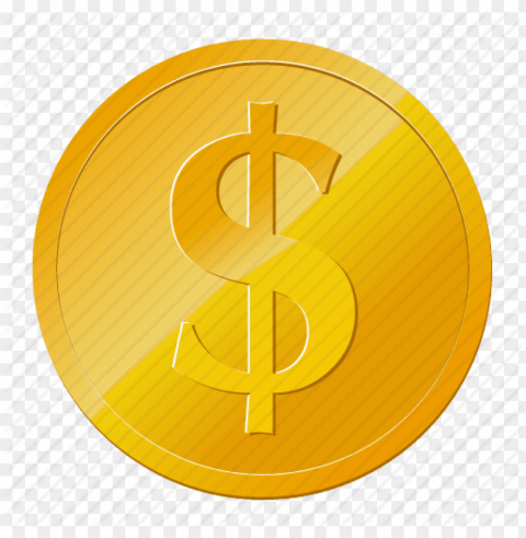 gold dollar icon Transparent Background Isolation in HighQuality PNG