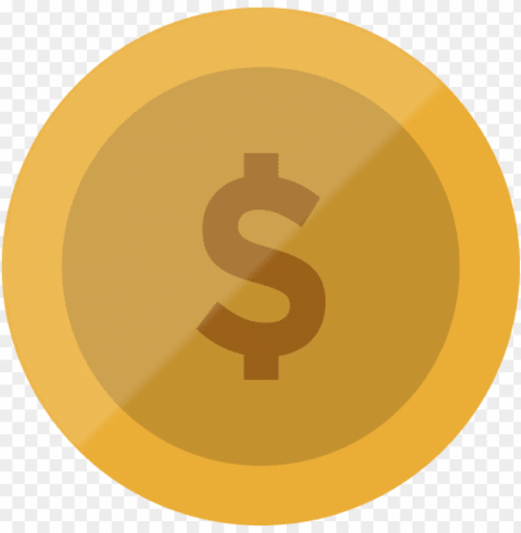 gold dollar icon Transparent Background PNG Isolated Item