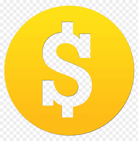 gold dollar icon Isolated Graphic on Clear Transparent PNG