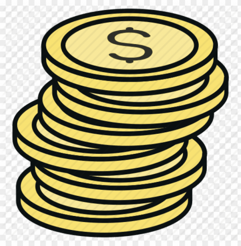 gold dollar icon Isolated Graphic on HighResolution Transparent PNG