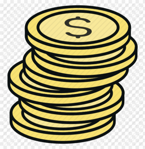 Gold Dollar Icon Isolated Graphic On HighResolution Transparent PNG