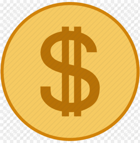 gold dollar icon Isolated Graphic on Transparent PNG