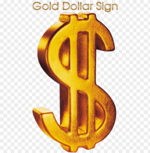 gold dollar sign Transparent Cutout PNG Graphic Isolation