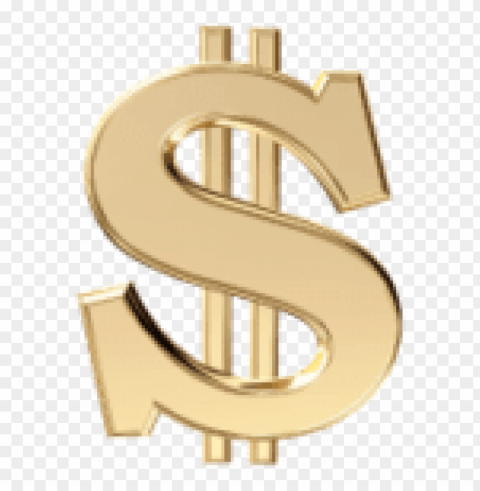 gold dollar sign Transparent Cutout PNG Isolated Element