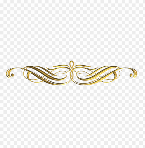 gold fancy line designs Transparent PNG Artwork with Isolated Subject