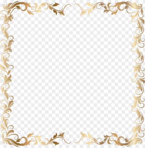 gold floral border Isolated Graphic Element in HighResolution PNG