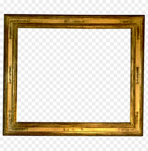 Gold Frame Isolated Artwork On Clear Transparent PNG