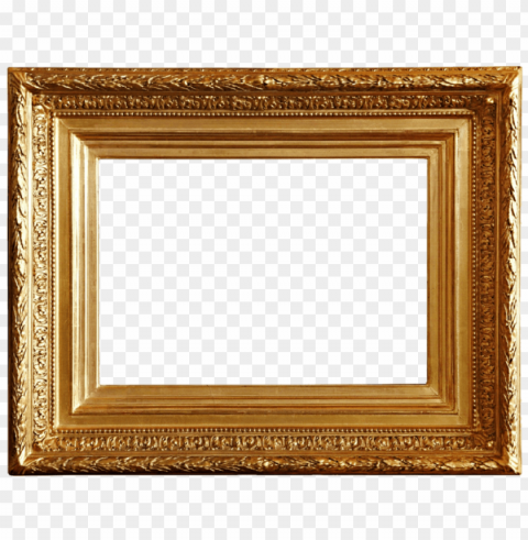 gold frame Isolated Artwork on Transparent PNG PNG transparent with Clear Background ID 43a35207