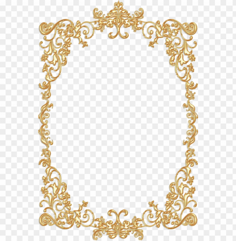 Gold Frame Isolated Character On Transparent PNG