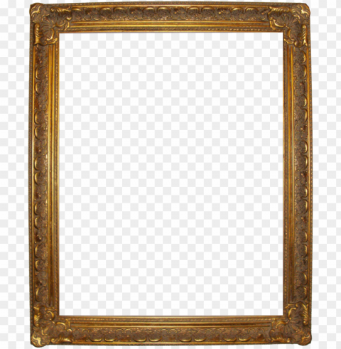 Gold Frame Transparent Background Isolated PNG Icon