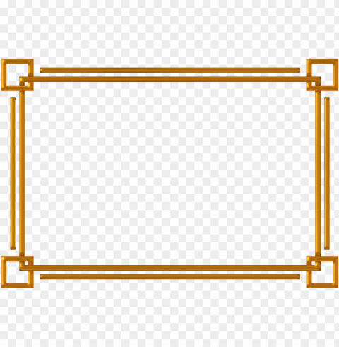 Gold Frame Clear Background PNG Isolated Illustration