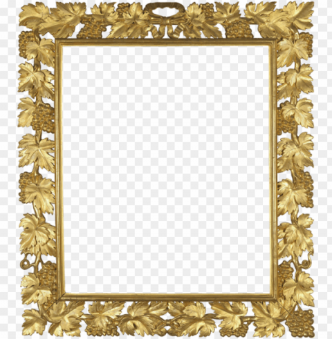 gold frame with vine Transparent PNG images for graphic design