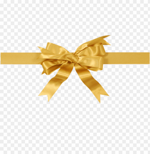 gold gift bow Transparent PNG Isolated Element