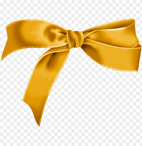 gold gift bow Transparent PNG Isolated Element with Clarity