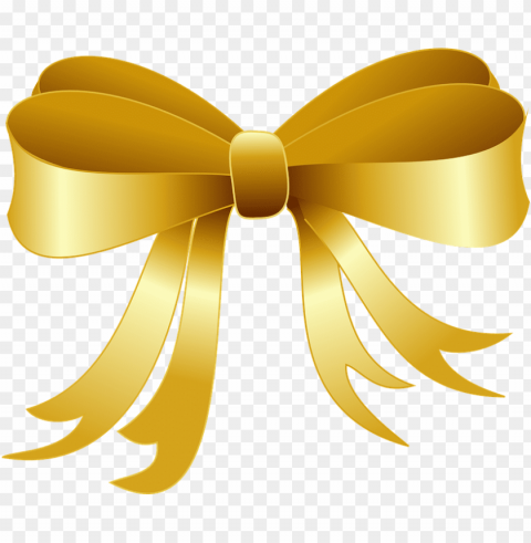 gold gift bow Transparent PNG Isolated Graphic Detail