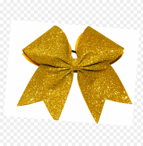 gold gift bow Transparent PNG Isolated Graphic Element
