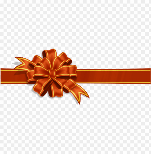 gold gift bow Transparent PNG Isolated Object Design