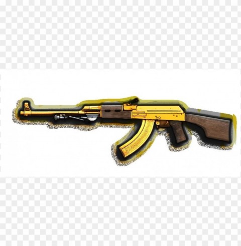 gold gun PNG with transparent bg