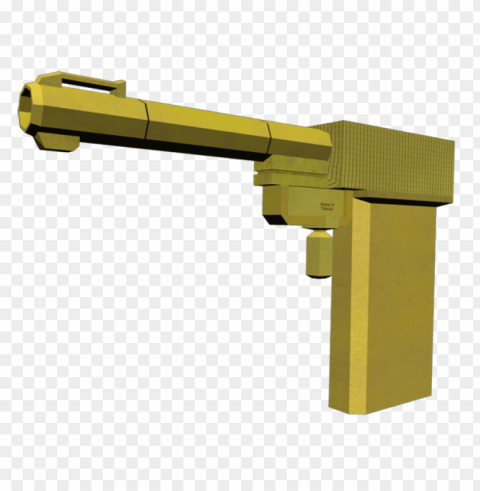 gold gun PNG with transparent overlay