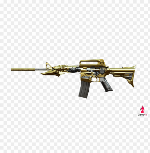 gold gun Transparent Background Isolated PNG Art