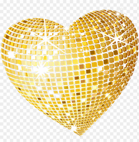 gold heart transparent background Isolated Subject on HighQuality PNG