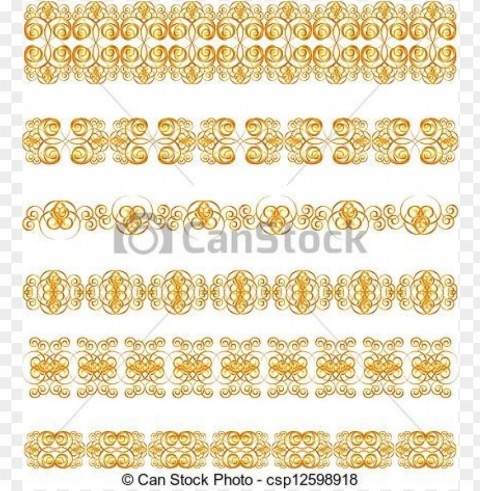 gold line border HighQuality Transparent PNG Isolated Graphic Element