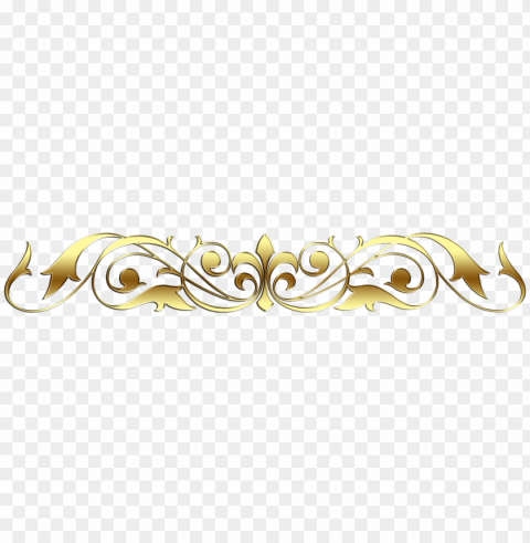 gold line clipart PNG Graphic with Transparent Isolation