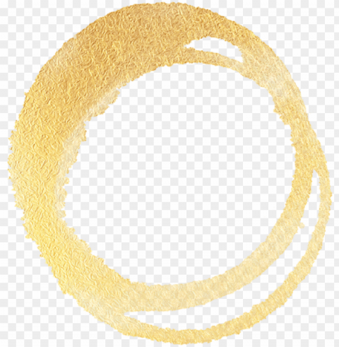 Gold Logo Circle Isolated Element On Transparent PNG