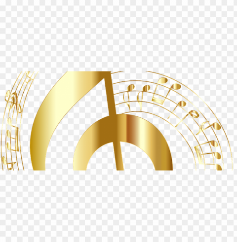 gold music notes PNG Isolated Subject with Transparency PNG transparent with Clear Background ID d2f08eea