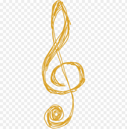 gold music notes PNG objects