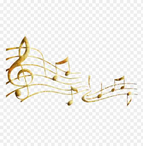 gold music notes PNG images without restrictions
