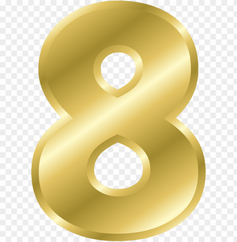 gold number 8 PNG files with no backdrop pack PNG transparent with Clear Background ID a0d5f151