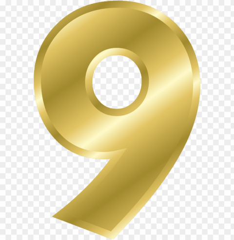 gold number 9 PNG files with no backdrop required