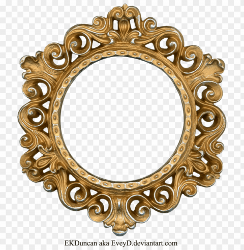 gold oval frame png Transparent image