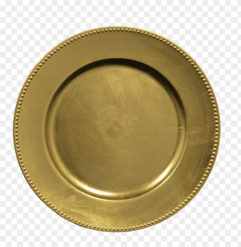 gold plate Isolated Artwork in Transparent PNG