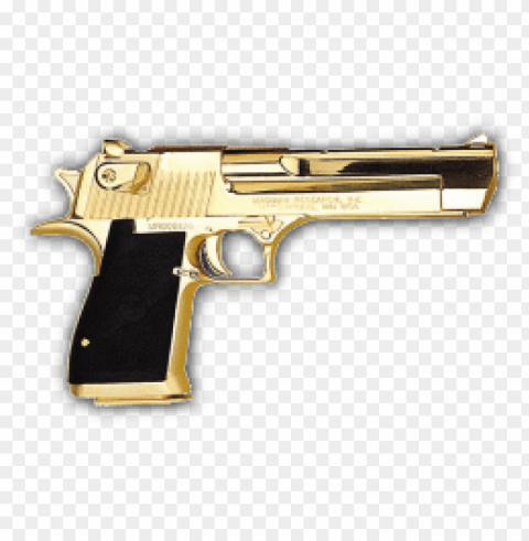 gold revolver PNG Isolated Subject on Transparent Background