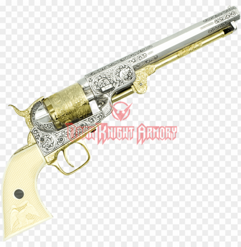 gold revolver PNG Object Isolated with Transparency