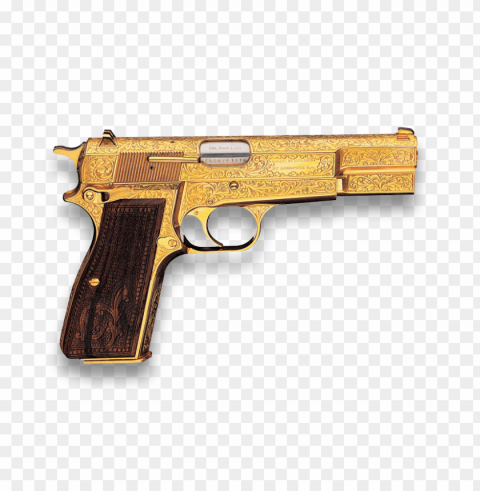 gold revolver PNG objects